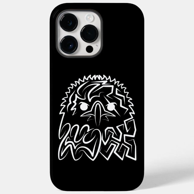 Coques Case-Mate iPhone Aigle tribale noire et blanche (Verso)