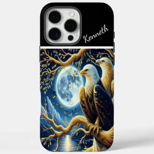Coque iPhone 16 Pro Max Aigles et Pleines lunes
