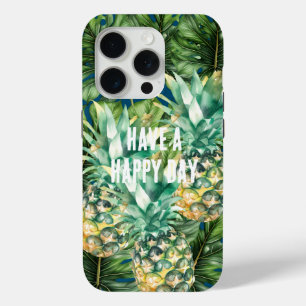 Coque Case-Mate iPhone Aiguilles Feuilles tropicales bleues