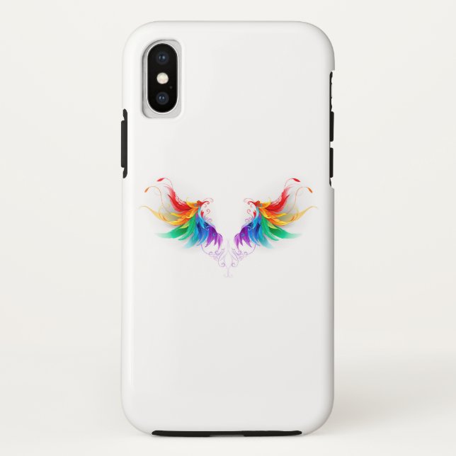 Coques Case-Mate iPhone Ailes arc-en-ciel douces (Dos)