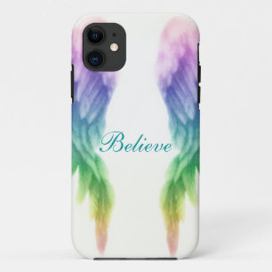 Coque iPhone 11 Ailes d'ange d'arc-en-ciel