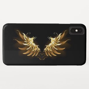 Case-Mate iPhone Case Ailes d'ange dorées sur fond noir
