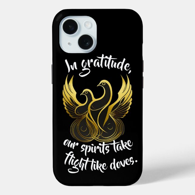 Coques Case-Mate iPhone Ailes dorées de gratitude (Verso)