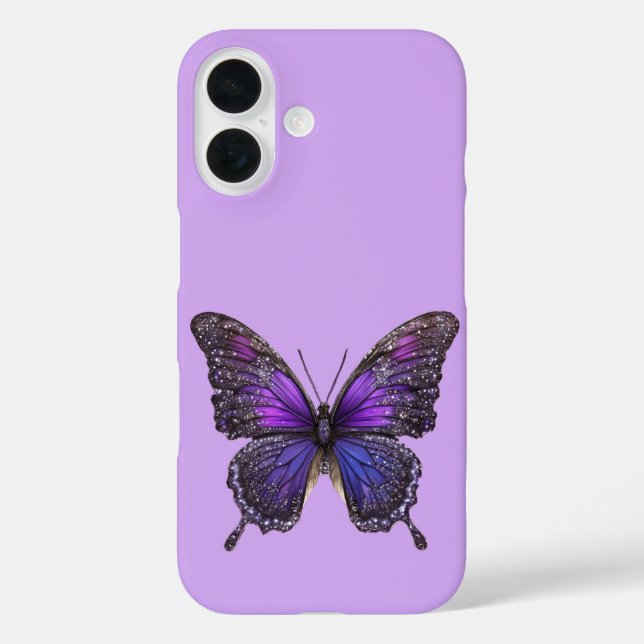Coques Case-Mate iPhone Ailes rides : Papillon pourpre (Verso)