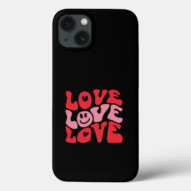 Coques Case-Mate iPhone Aime la Saint-Valentin Groovy Vacances drôles  (Verso)