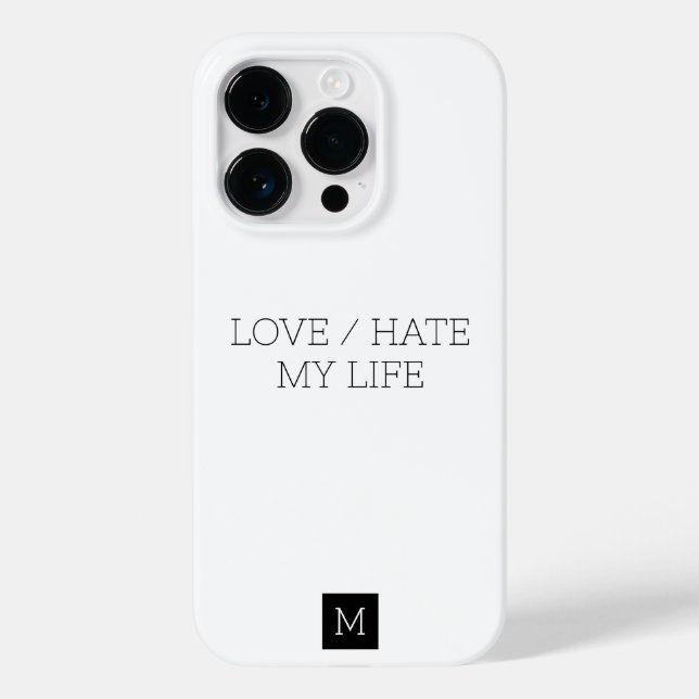 Coques Case-Mate iPhone Aimer/haïr ma vie (Verso)