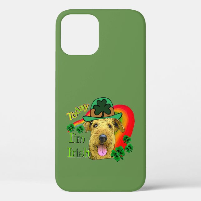 Coques Case-Mate iPhone Airedale Terrier Saint Patrick (Verso)