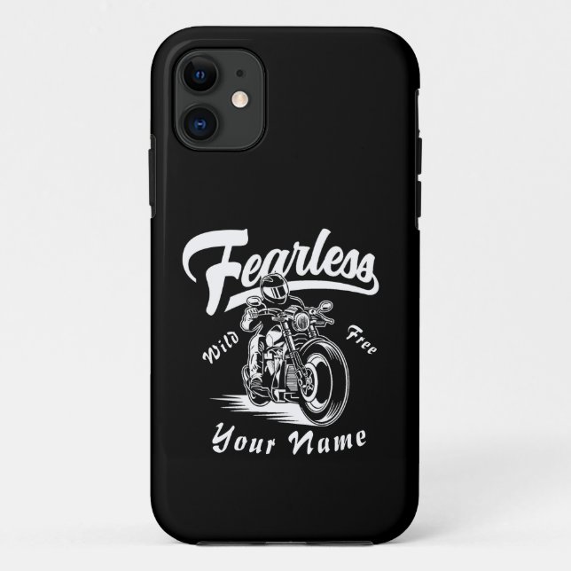 Coques Case-Mate iPhone Ajouter le nom Fearless Wild Free Motorcycle (Dos)