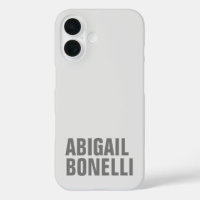 Ajouter le nom minimaliste gras moderne gris chic