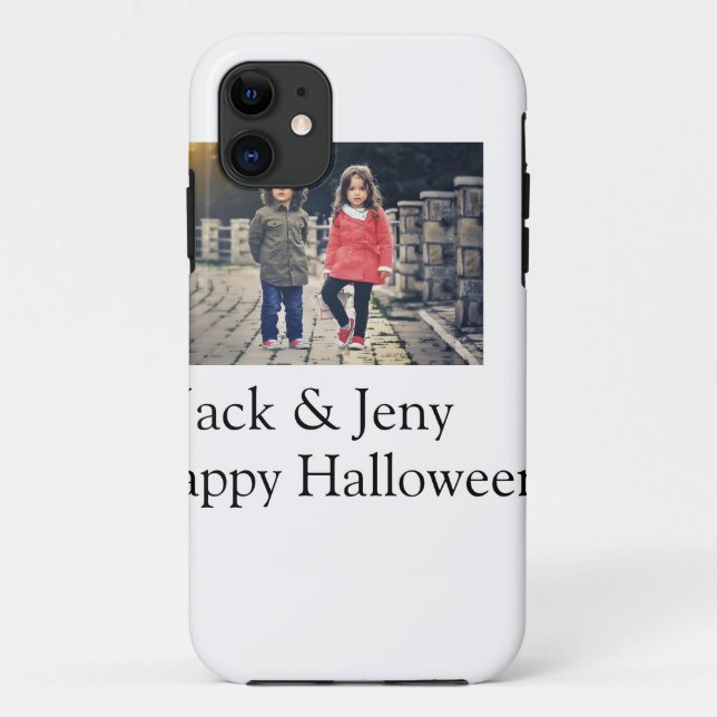 Coques Case-Mate iPhone ajouter nom photo texte Halloween enfant fille gar (Dos)