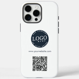 Coque iPhone 16 Pro Max Ajouter un logo d'entreprise de code QR et site We