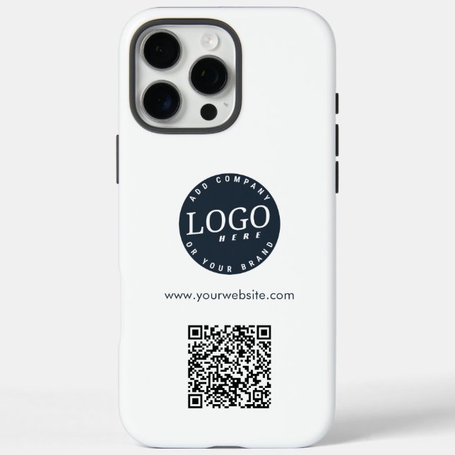 Coques Case-Mate iPhone Ajouter un logo d'entreprise de code QR et site We (Verso)