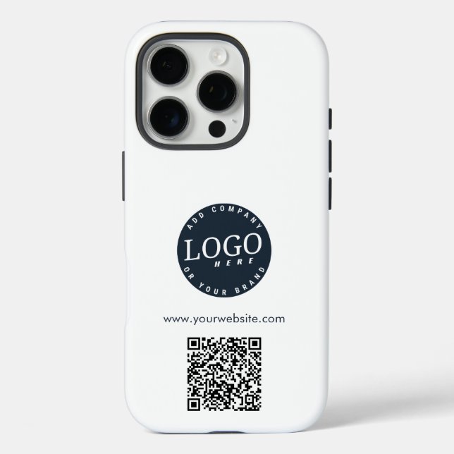 Coques Case-Mate iPhone Ajouter un logo d'entreprise et un code QR de site (Verso)