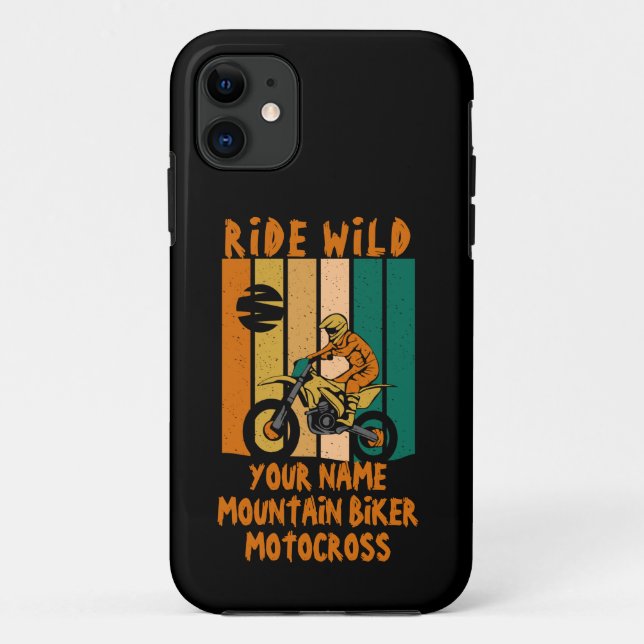Coques Case-Mate iPhone Ajouter un nom Changer tout le texte Ride Wild Mou (Dos)