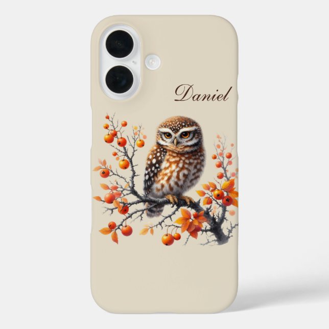 Coques Case-Mate iPhone Ajouter un nom de chouette saisonnière  (Verso)