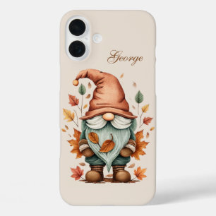 Coque Pour iPhone 16 Plus Ajouter un nom de gnome saisonnier 