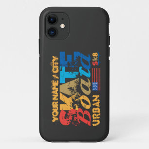 Case-Mate iPhone Case Ajouter un nom Ville Texte Patinage Urban SK8 Dist