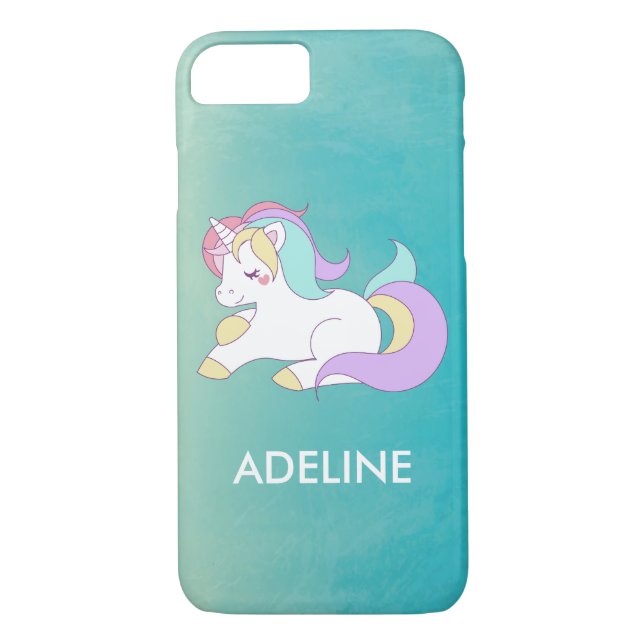 Coques Case-Mate iPhone Ajouter Votre Nom Cute Magique Unicorn Personnalis (Dos)