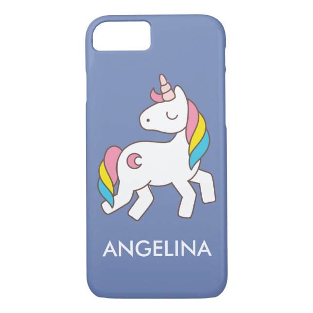 Coques Case-Mate iPhone Ajouter Votre Nom Cute Magique Unicorn Personnalis (Dos)