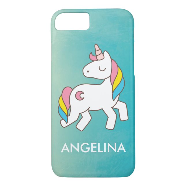 Coques Case-Mate iPhone Ajouter Votre Nom Cute Magique Unicorn Personnalis (Dos)