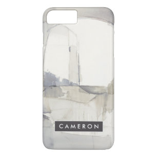 Coques Pour iPhone Ajouter votre nom  Improvisation I Grey Abstrait