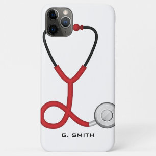 Case-Mate iPhone Case Ajouter votre nom  Médecins Infirmières Stéthoscop
