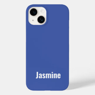 Coque Case-Mate iPhone Ajouter Votre Nom Modern Minimaliste Blue