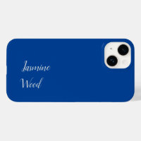Ajouter Votre Nom Moderne Minimaliste Bleu Profond