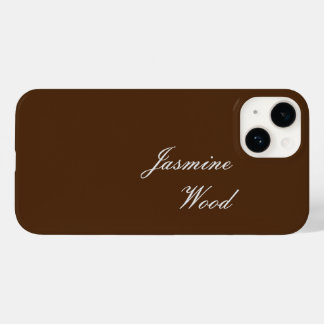 Coque Case-Mate iPhone Ajouter Votre Nom Moderne Minimaliste Brown