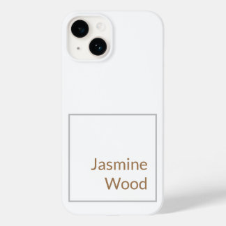Coque Case-Mate iPhone Ajouter Votre Nom Moderne Minimaliste Plain