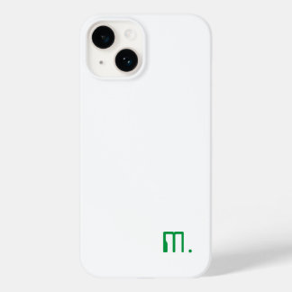 Coque Case-Mate iPhone Ajouter Votre Nom Moderne Minimaliste Vert Blanc
