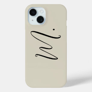 Coque Case-Mate iPhone Ajouter Votre Nom Monogramme Moderne Calligraphie