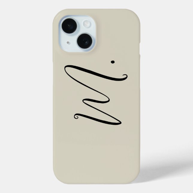Coques Case-Mate iPhone Ajouter Votre Nom Monogramme Moderne Calligraphie  (Verso)