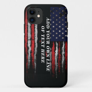 Case-Mate iPhone Case Ajouter votre propre texte sur grunge American fla