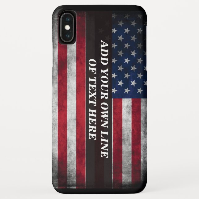 Coques Case-Mate iPhone Ajouter votre texte sur le drapeau américain (Dos)