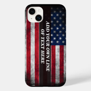Coque Case-Mate iPhone Ajouter votre texte sur le drapeau américain