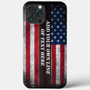 Case-Mate iPhone Case Ajouter votre texte sur le drapeau américain