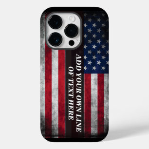Coque Case-Mate iPhone Ajouter votre texte sur le drapeau américain