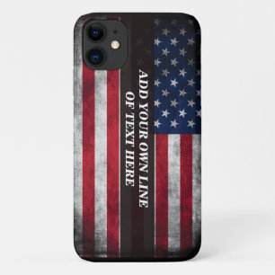 Case-Mate iPhone Case Ajouter votre texte sur le drapeau américain