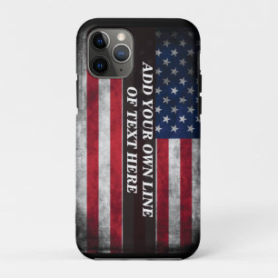 Case-Mate iPhone Case Ajouter votre texte sur le drapeau américain