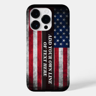 Coque Case-Mate iPhone Ajouter votre texte sur le drapeau américain