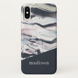 Coque iPhone X Ajoutez votre culture de marbrure nommée de V