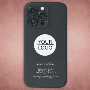 Case-Mate iPhone Case Ajoutez votre logo Texte personnalisé Société Gris