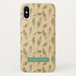 Coque Case-Mate Pour iPhone Ajoutez votre motif de corail nommé de plume