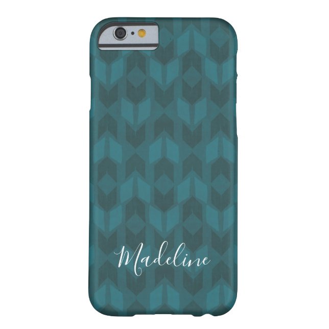 Coques Case-Mate iPhone Ajoutez votre motif turquoise d'obscurité nommée (Dos)