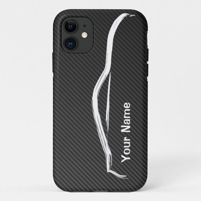 Coques Case-Mate iPhone "ajoutez votre nom" 370z avec la fibre de carbone (Dos)