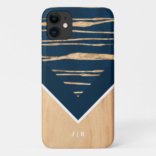 Case-Mate iPhone Case Ajoutez votre nom Marbre moderne et motif en boi