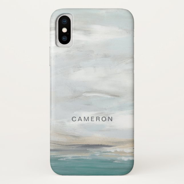 Coques Case-Mate iPhone Ajoutez votre nom | Seafoam Vista (Dos)