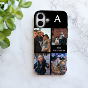 Coque Pour iPhone 16 Plus Ajoutez Votre Photo 4 Personnalisée, Votre Monogra