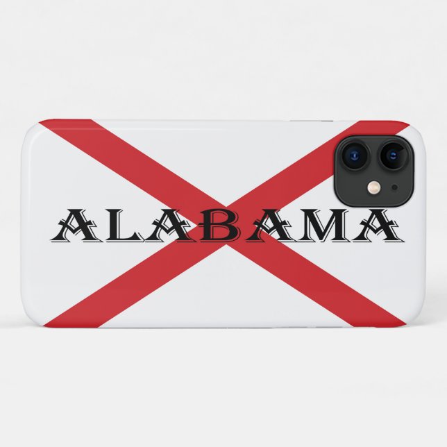 Coques Case-Mate iPhone Alabama et drapeau (Dos (Horizontal))